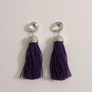 Time and Tru Purple Tassel Earrings